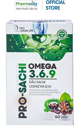 Thực phẩm bảo vệ sức khỏe Pro-sachi Omega 3.6.9 (Hộp 60 viên)