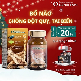 Viên Uống Phòng Ngừa Đột Quỵ, Bổ Não Nattokinase 3000FU Natto Ichou Genki Fami Nhật Bản